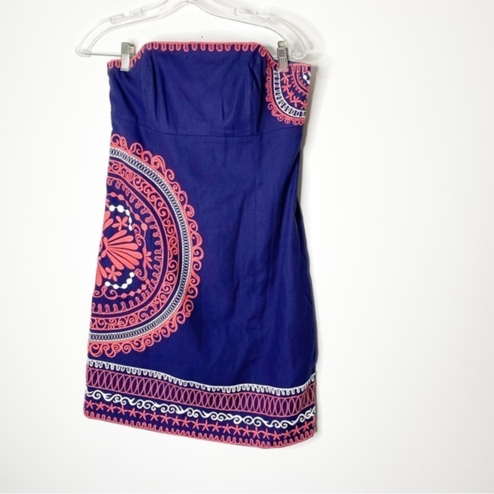Lilly Pulitzer Bowen Basketweave Strapless Dress Size 4